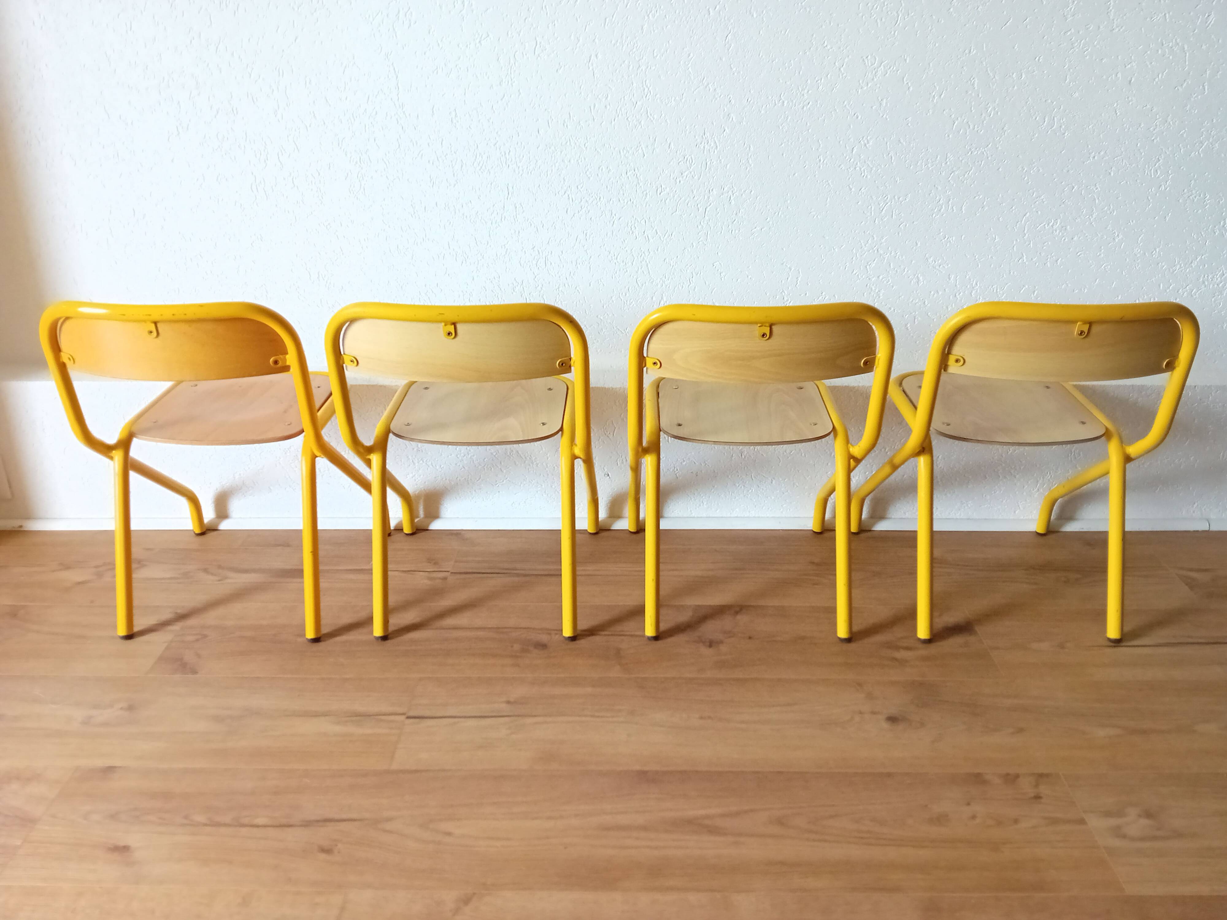 Lot de 4 chaises maternelle