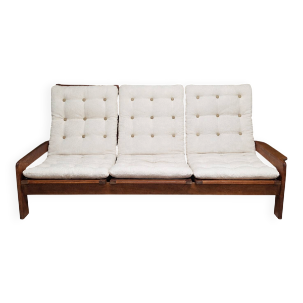 Canapé scandinave vintage en teck - Années 60