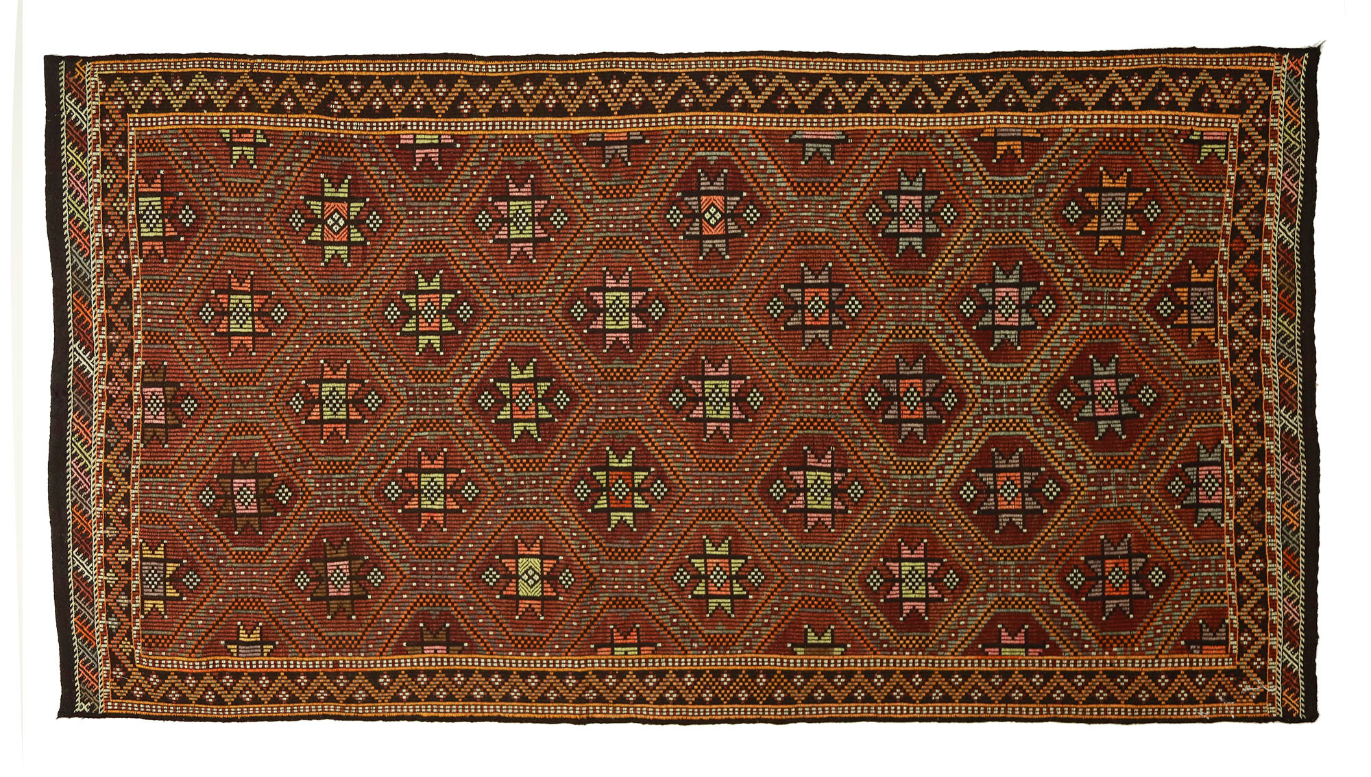 Anatolian handmade kilim rug 302 cm x 161 cm