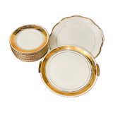 Golden dessert service with fine gold porcelain from Royal ADP