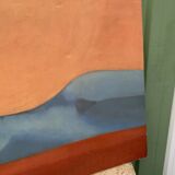 Large painting Reclining Nude Woman Pierre Samanos
