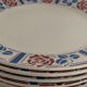 5 flat plates Sarreguemines, Tabarin model