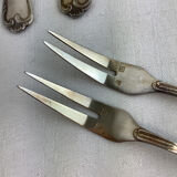 9 silver snail forks