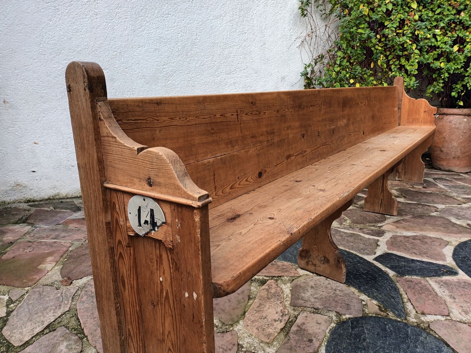 Old church pew, 263 cm
