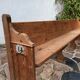 Banc d'église ancien, 263 cm
