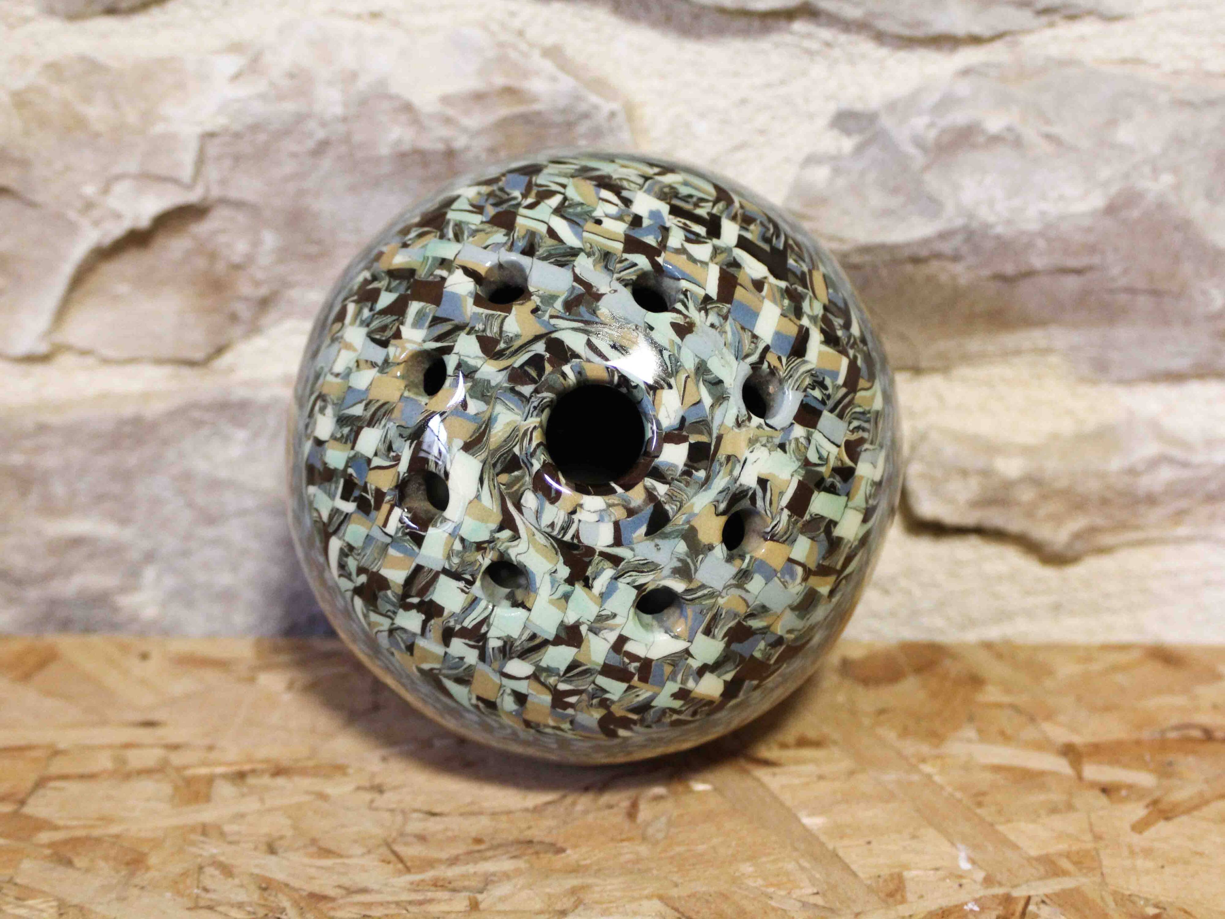 Ceramic flower holder by Jean Gerbino Vallauris