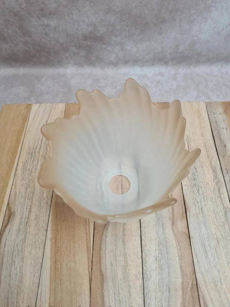 Vintage tulip lampshade in frosted glass.