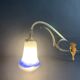 Art Nouveau wall light in gilded brass and glass paste tulip