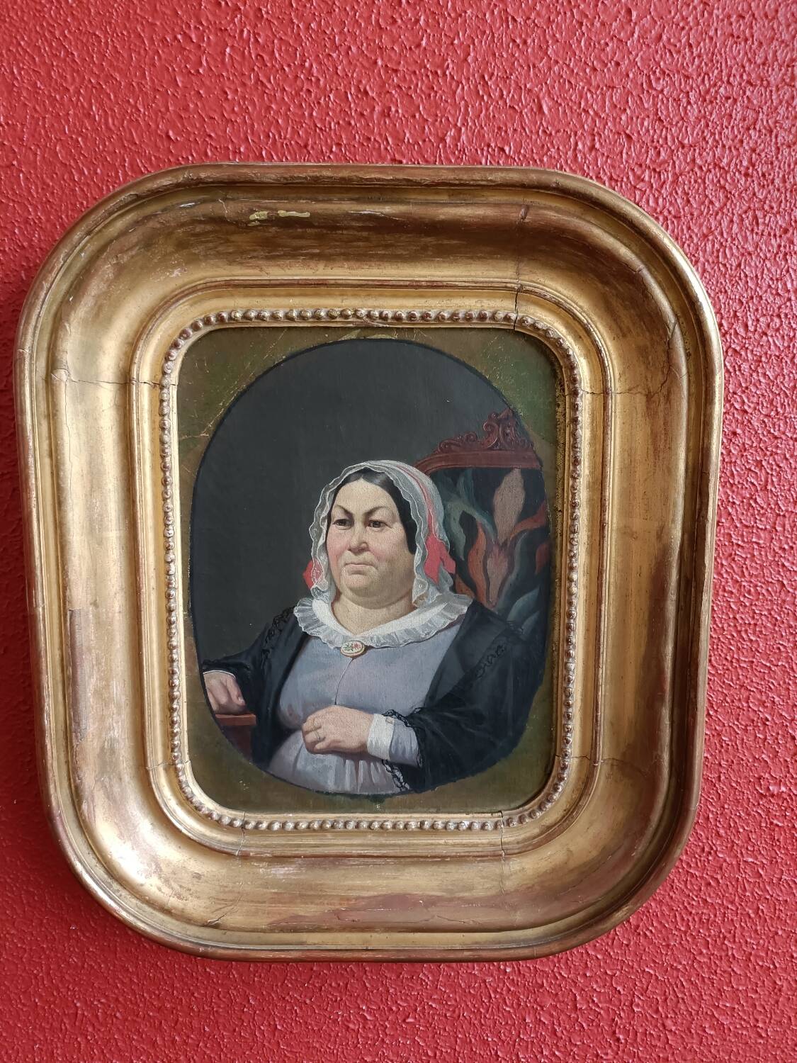 19th century painting, portrait of a woman