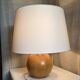 Vintage 1960s turned wood ball lamp