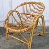 Wicker "shell" armchair, 70