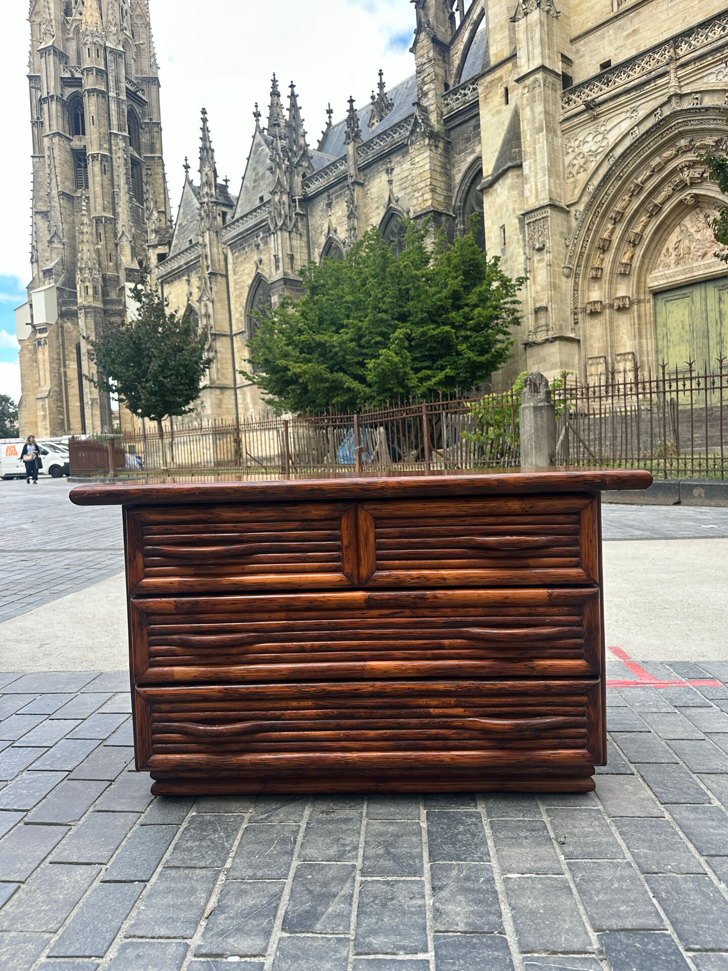 Commode en rotin Maugrion pour Rochebobois