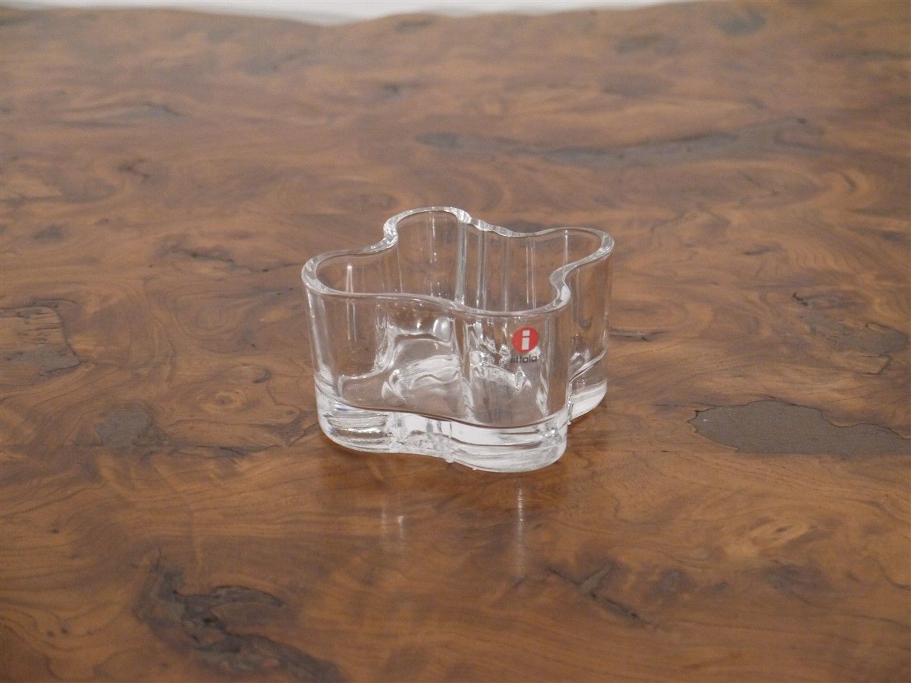 Scandinavian candle holder made of alvar aalto glass for Iittala
