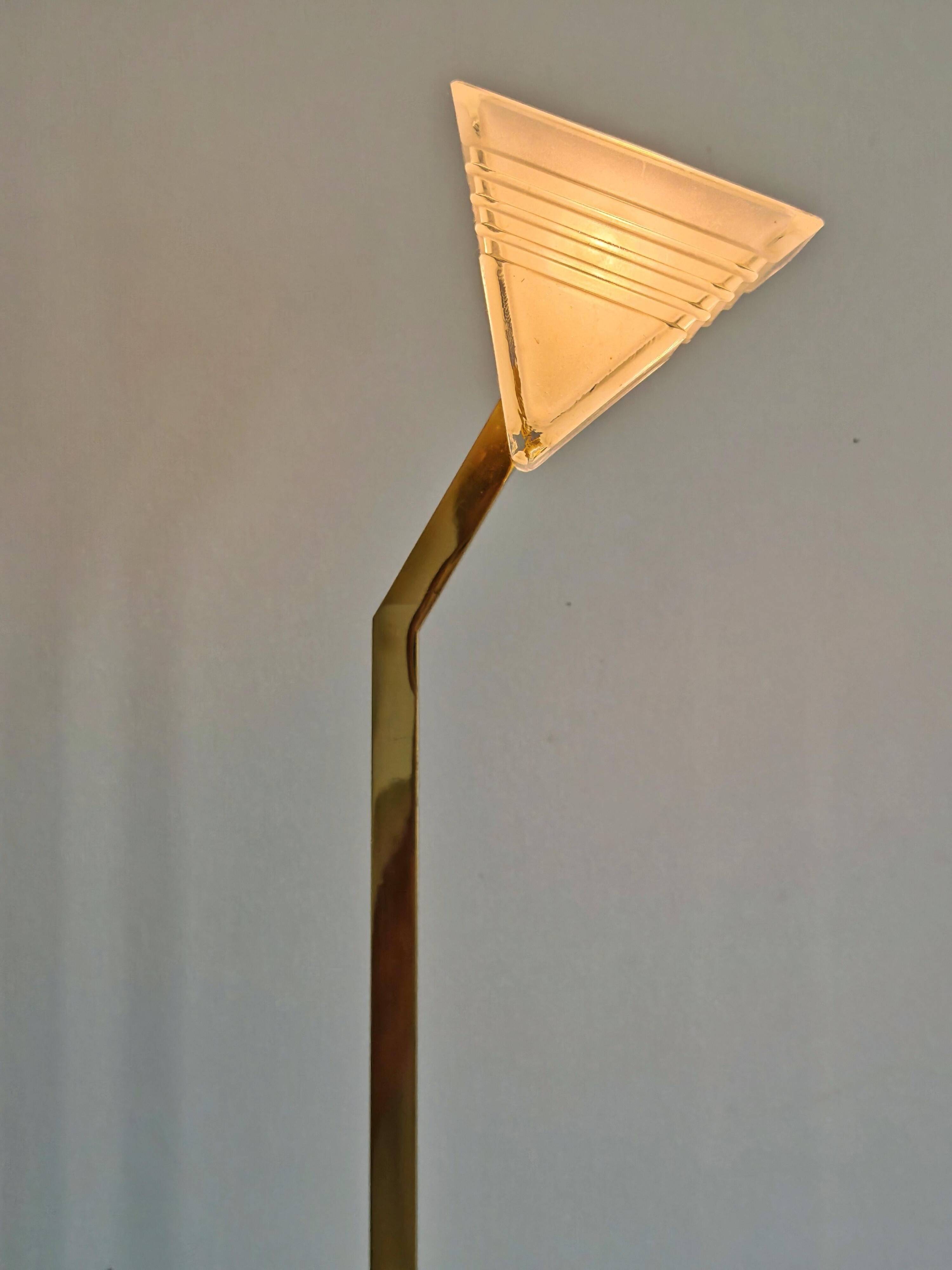 Mid Century Modern brass floor lamp by Peill & Putzler
