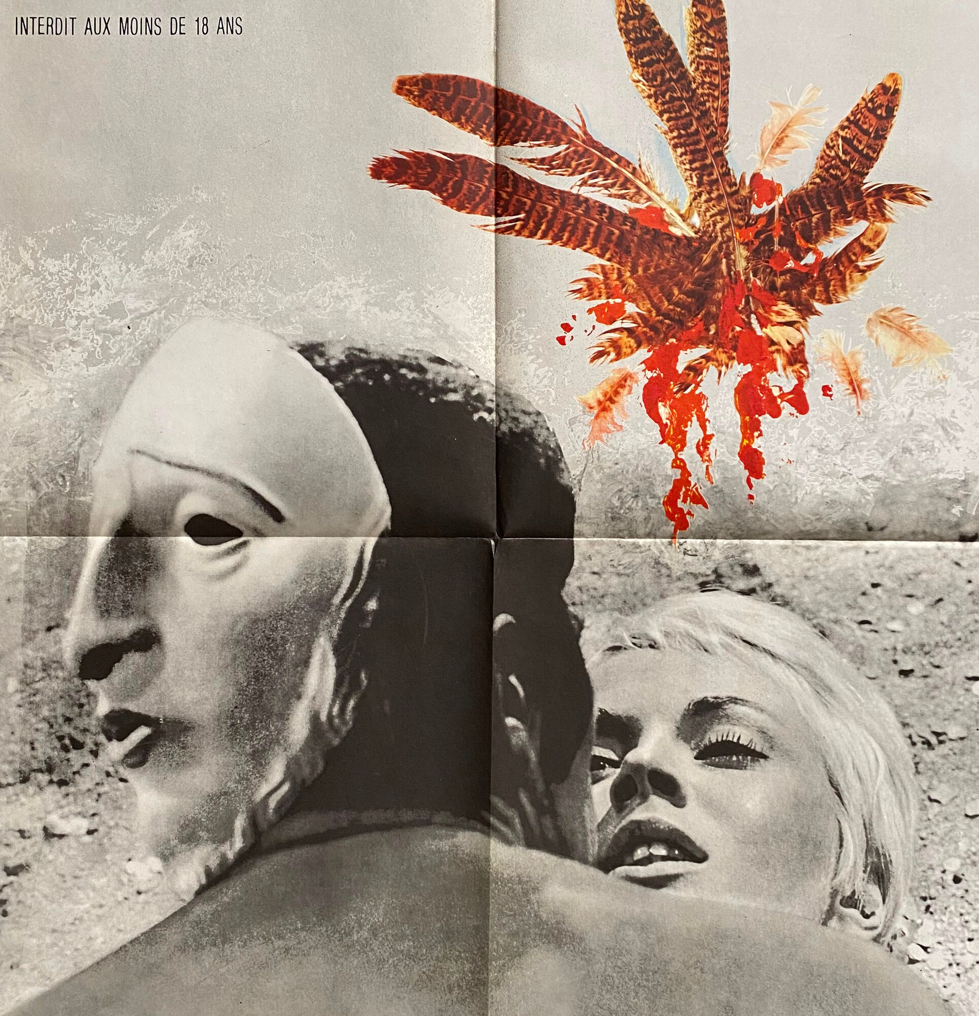 Original cinema poster "birds will die in peru" jean seberg 60x80cm 1968