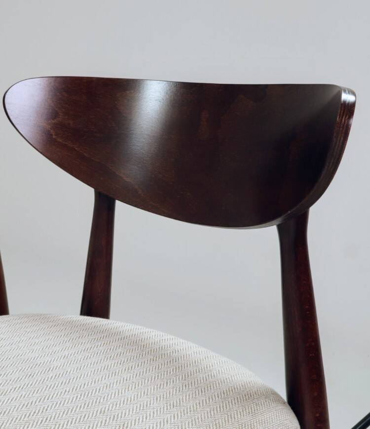 Dining chairs set of 6 heritage herringbone Beige linen