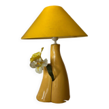 Ceramic table lamp and decorative pot 1980