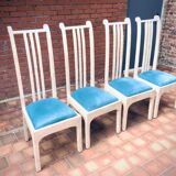 Vintage chairs and white marble design