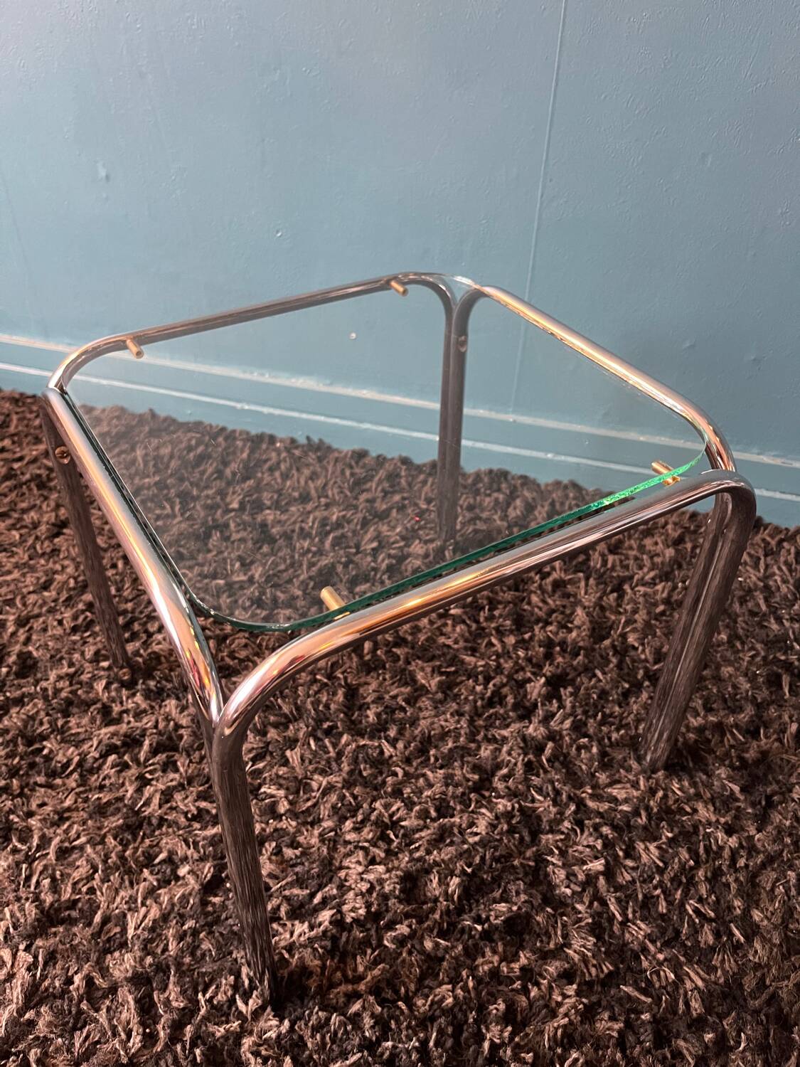 Pair of nesting tables or end of Space age sofa from the 80s