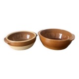 Duo de plats creux de service en grès Grèspots Digoin