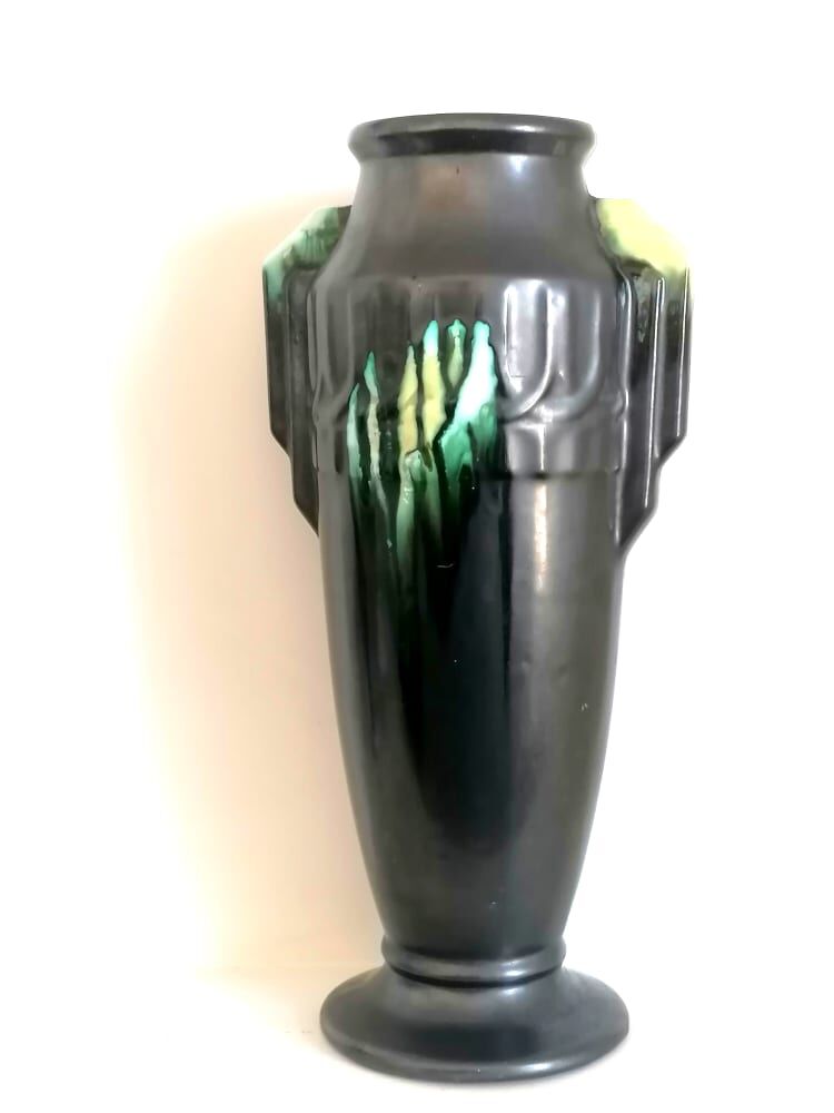 Art deco vase earthenware airain thulin