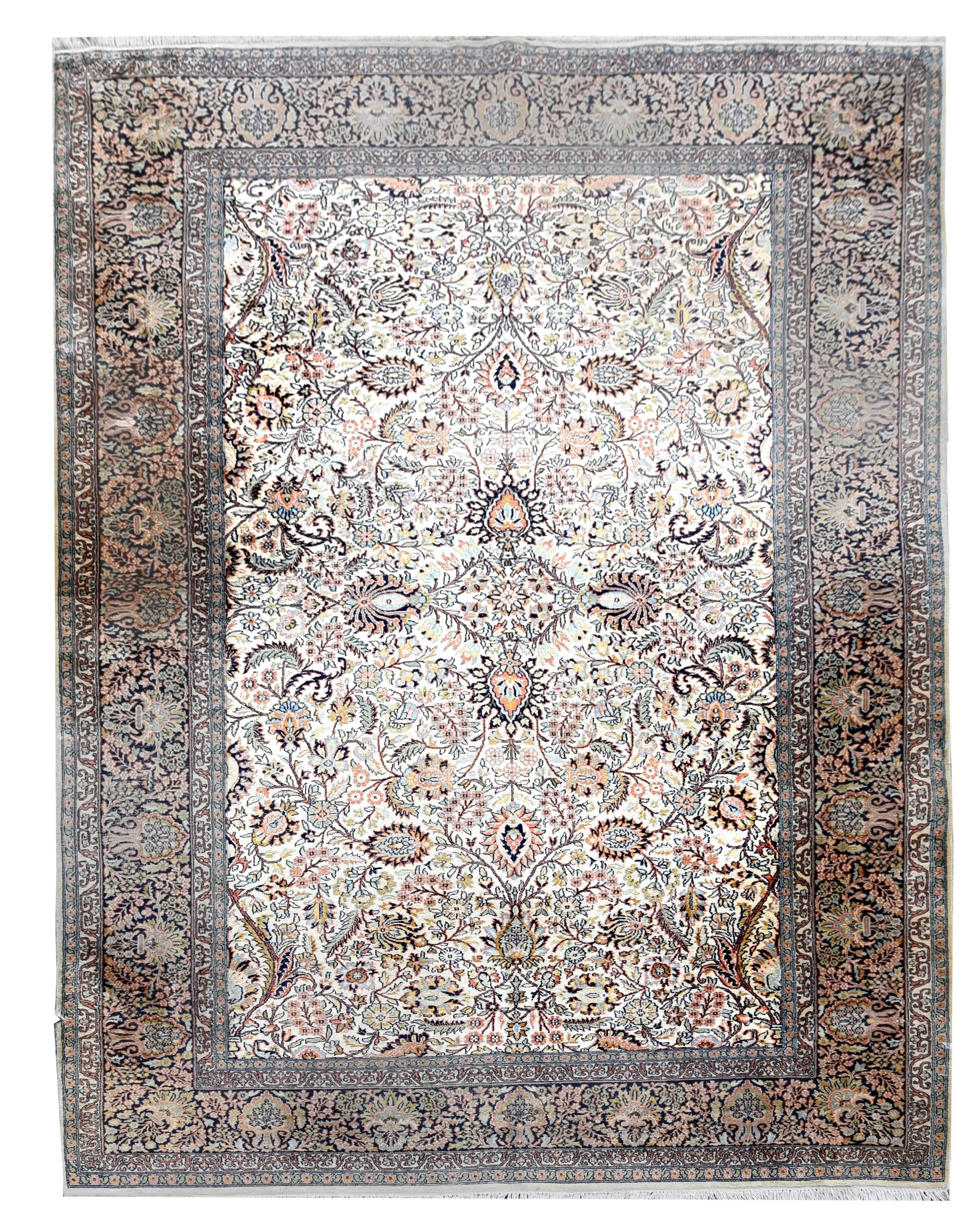 Kashmir Silk Oriental Rug: 1.68 x 2.63 Meters