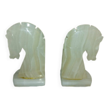 Pair of Onyx Horse Bookends