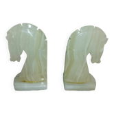 Pair of Onyx Horse Bookends