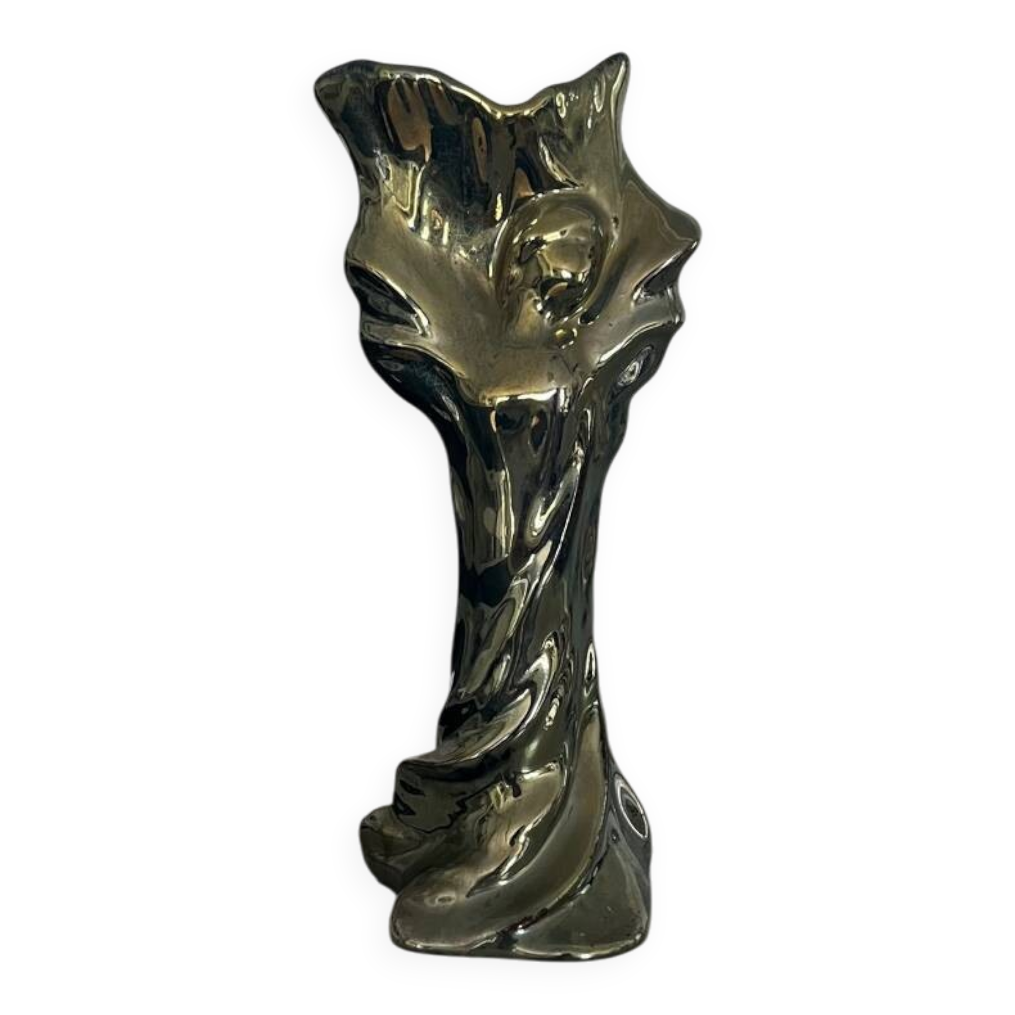 Vase en céramique églomisé