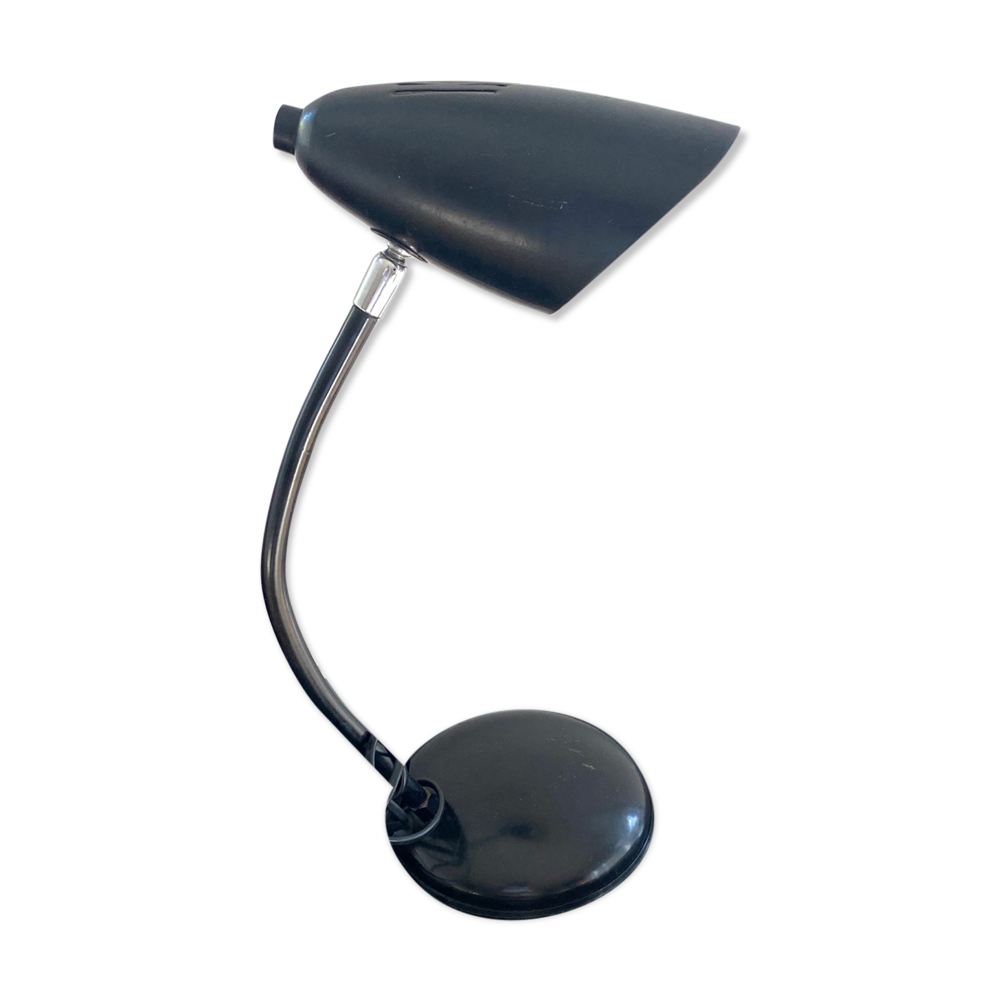 Black metal desk lamp 1960