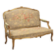 Canapé ancien style baroque, décorations en bois doré, XIXe siècle