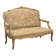 Canapé ancien style baroque, décorations en bois doré, XIXe siècle