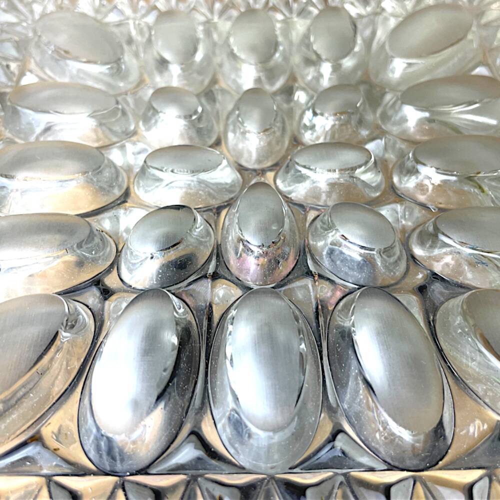 Square glass flush mount ceiling light or wall sconce