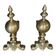 Pair of brass andirons