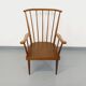 Vintage Baumann wooden armchair, Fan model, from the 60s