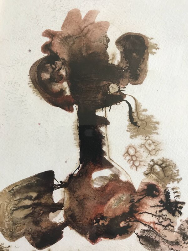 Emmanuelle messika, sans titre iv, 2012. encre sur papier signée au crayon