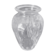 Hyacinth vase in molded transparent glass vintage pattern