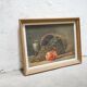 Old painting, still life, oil on panel