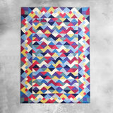 1980s Gorgeous Woolen Rug by Ottavio Missoni called "Pyramid. Limited edition