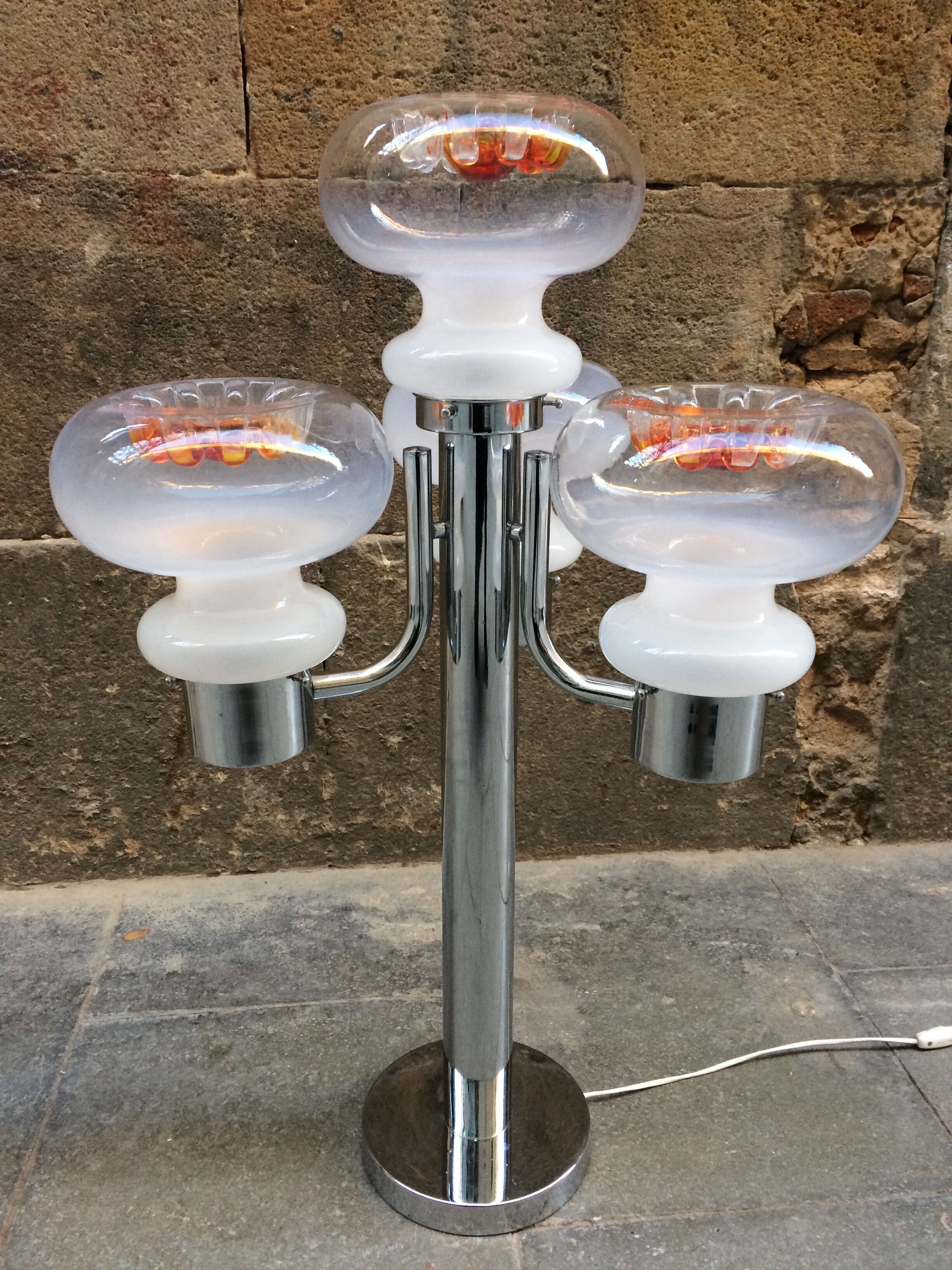 Design floor lamp 4 tulips