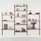 Modular shelving from the 1960s — Danish teak veneer wall system