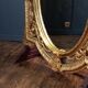 Miroir ovale vintage de style Rococo Louis XV
