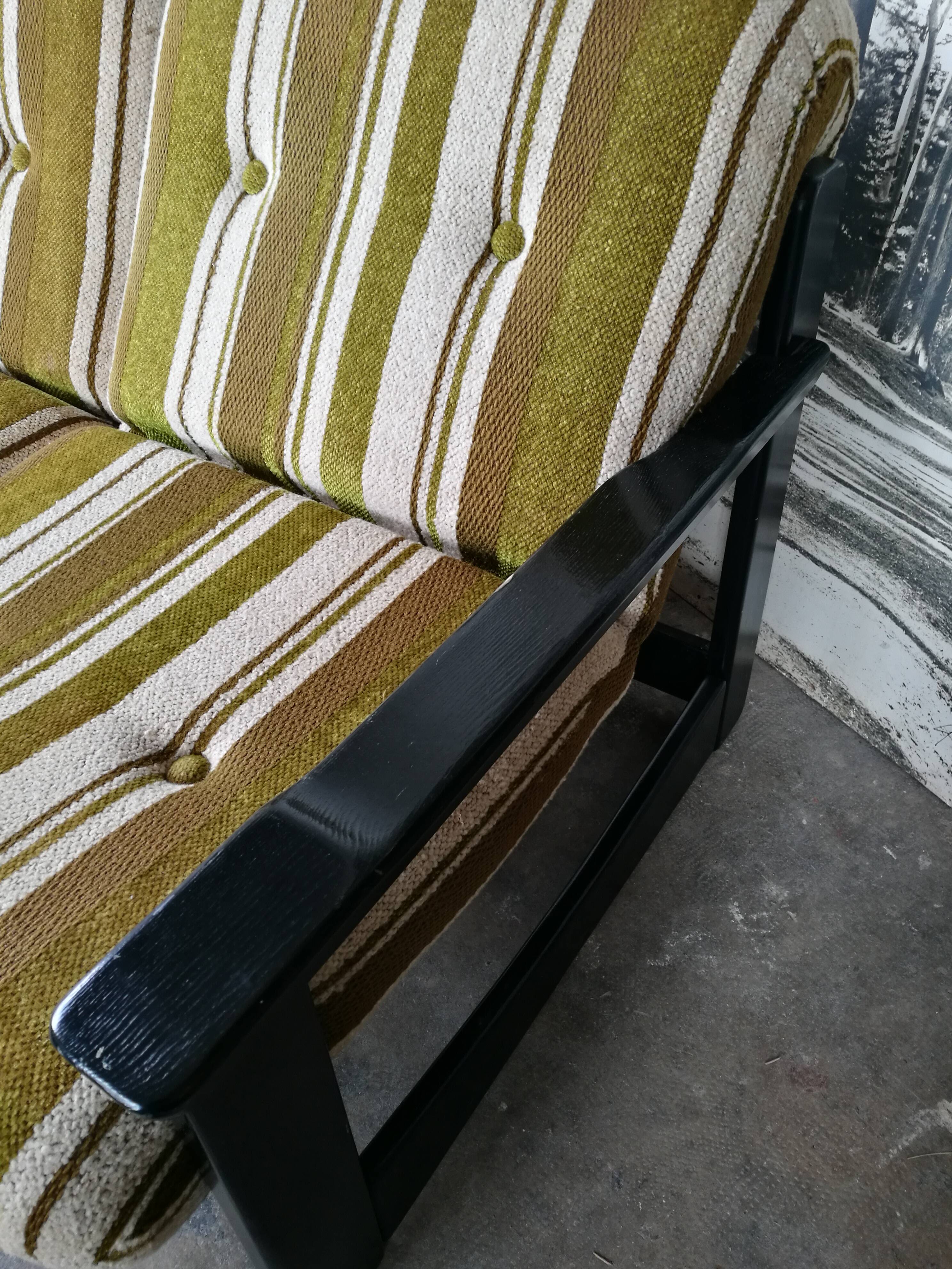 3-seater vintage velvet sofa 1970/1980