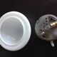 Ceiling light in opaline White half moon / 60 - 70s vintage