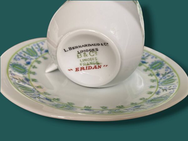 Service à café Vintage porcelaine Limoges Bernardaud Eridan Design 1970