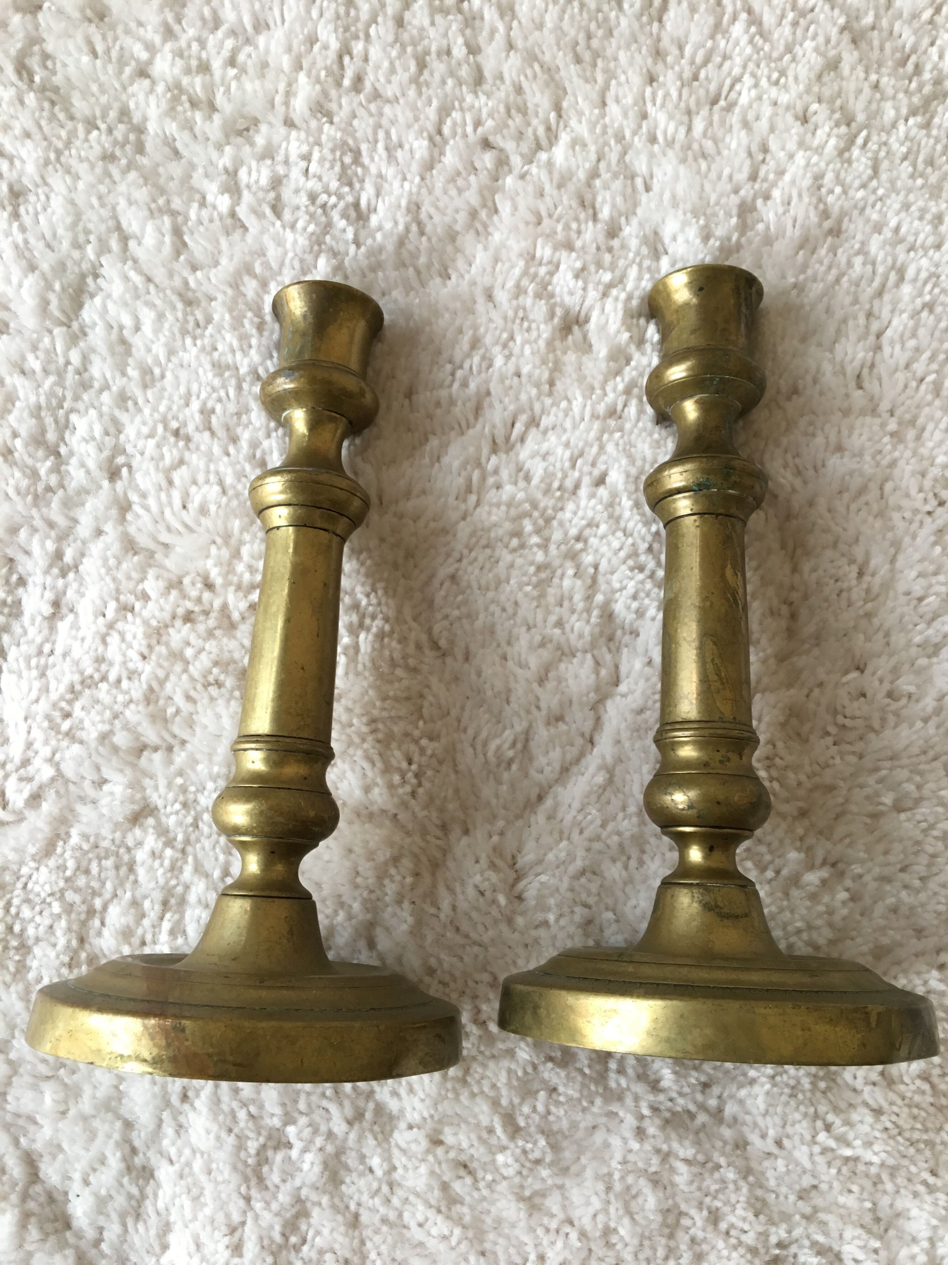 Pair of brass candlestick