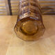 Vintage Art Deco Style Orange Amber Moulded Glass Vase