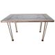 Table de conférence en mosaïque de laiton de style mid-century modern, années 1960.
