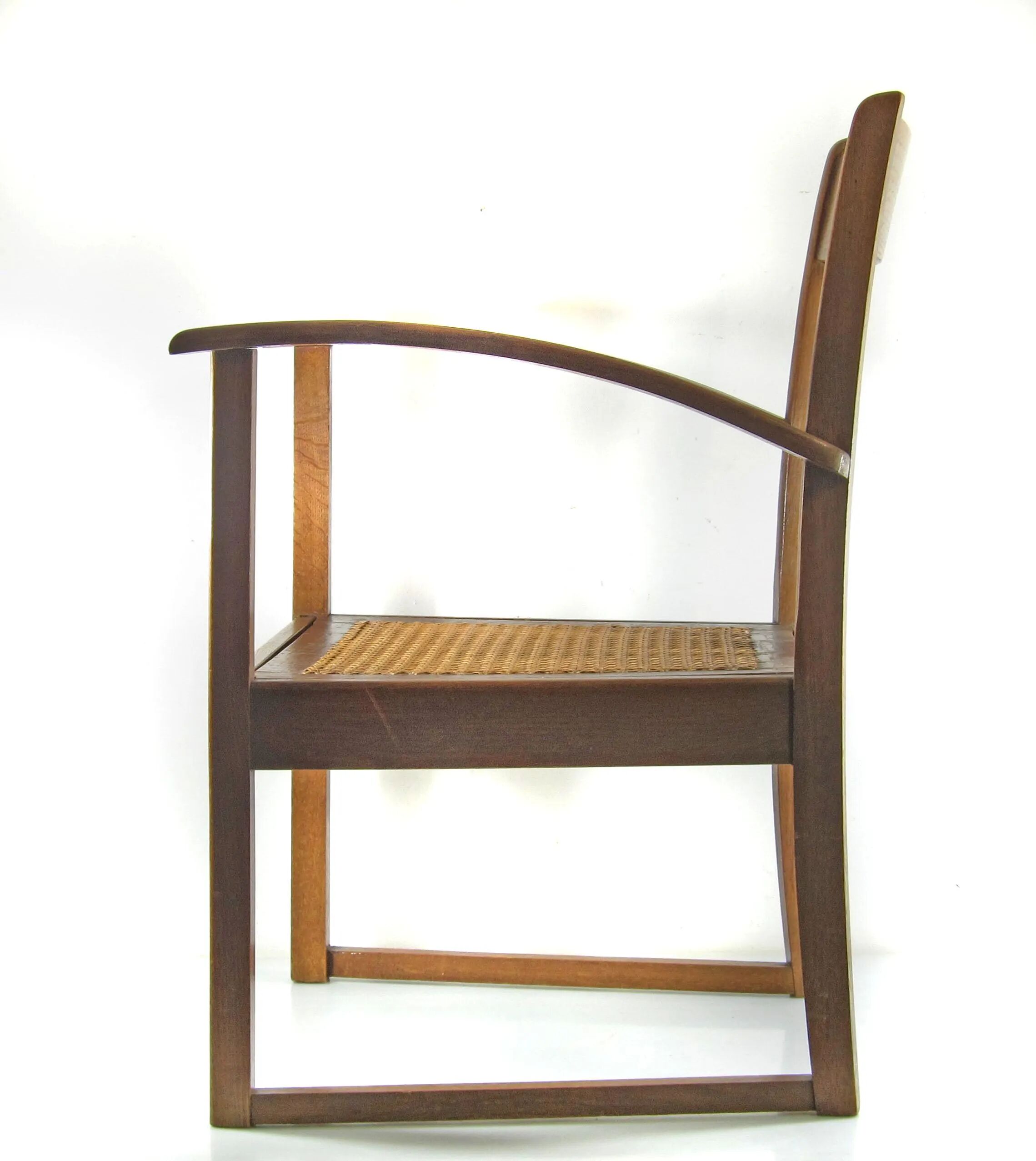 Antique Art Nouveau oak armchair Austria / Germany c.1910