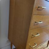 Vintage chest of drawers with spindle legs